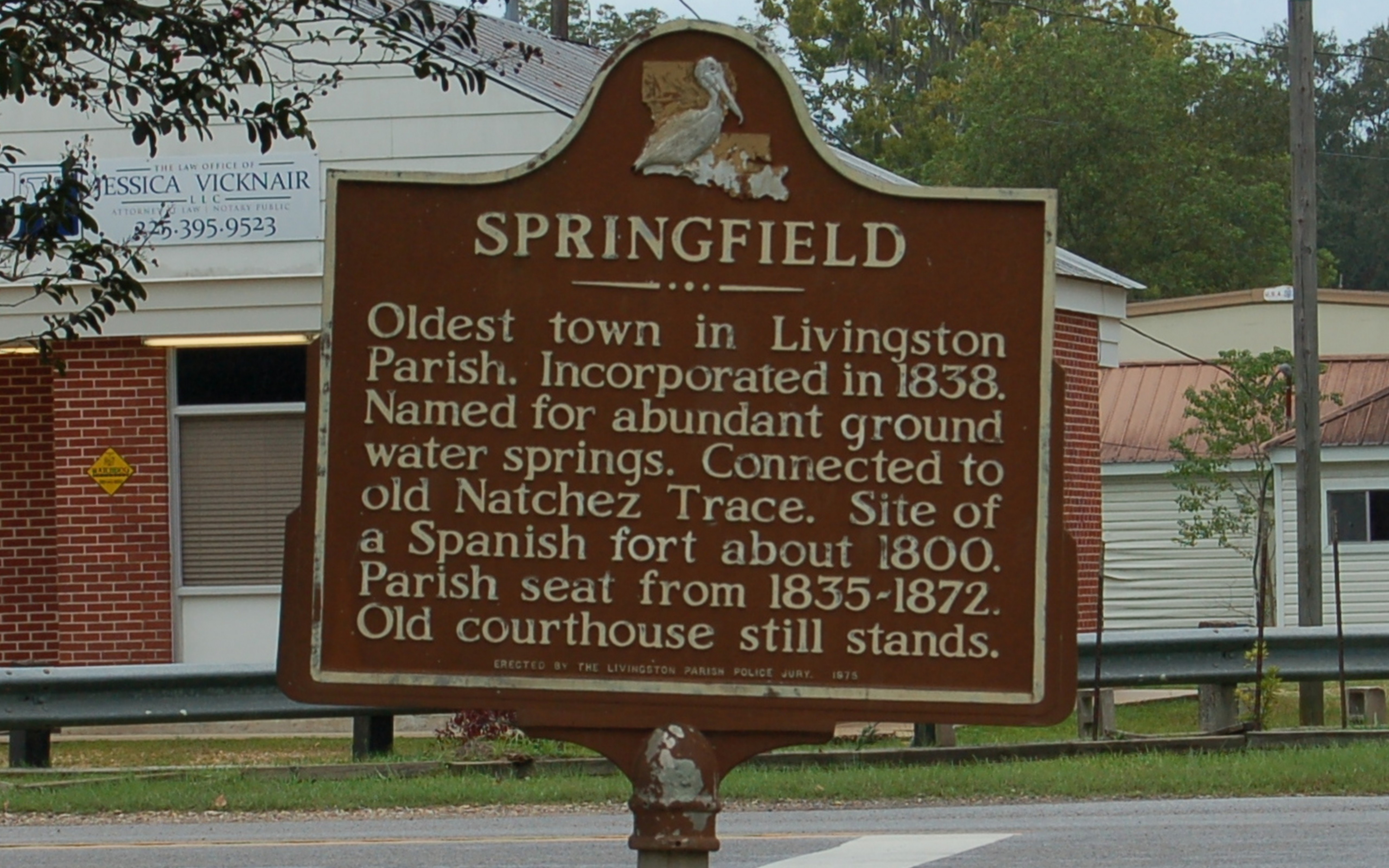 Town of Springfield Historical Marker